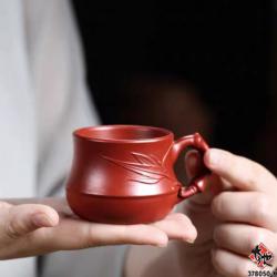 竹节紫砂杯 TEA CUP(RED)